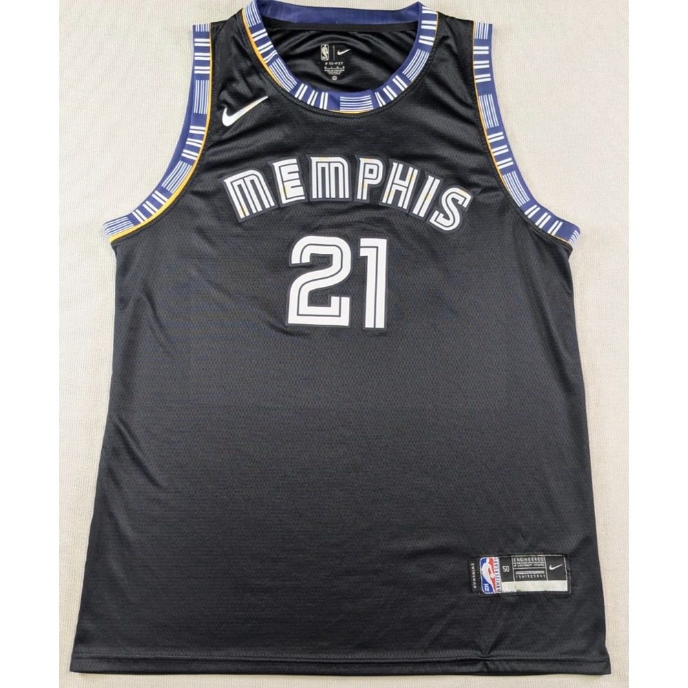 Memphis Grizzlies Jersey Mens Large Black Nike Swingman NBA Basketball 75th Logo